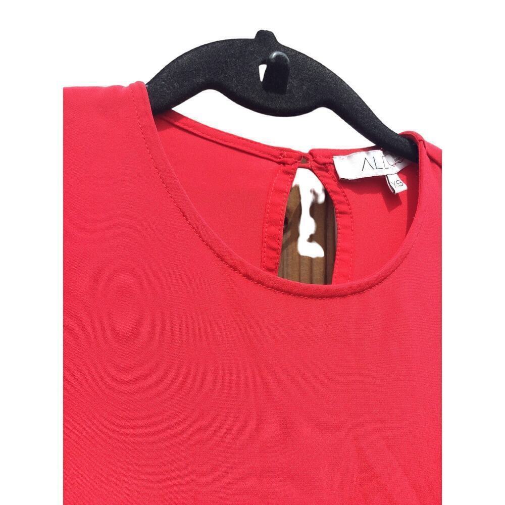 Alexis Red Stone top womens XS Cherry holiday festive formal asymmetrical hem - Picture 10 of 14